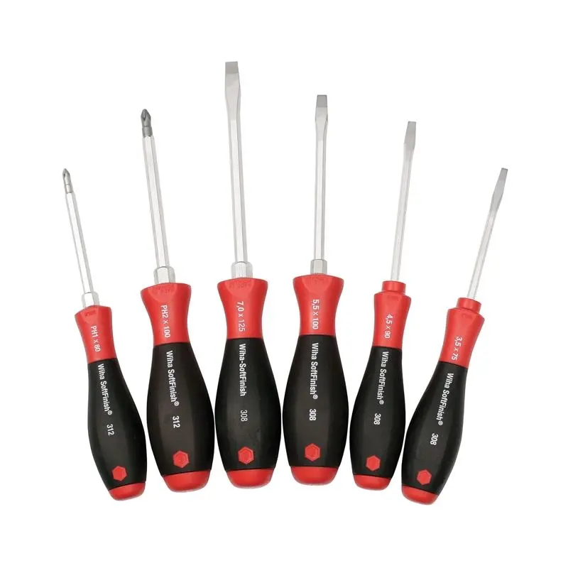 Wiha SoftFinish Heavy Duty Slotted/Phillips 6 Piece Set