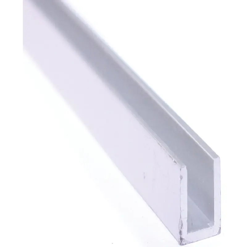 M-D 62216 Channel, 1/2 in Leg, 96 in L, Aluminum, Mill