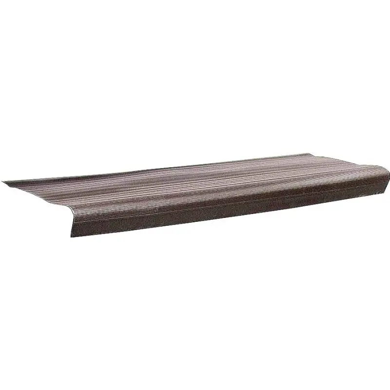 M-D 75572 Stair Tread, 24 in L, 9-1/8 in W, 0.08 in Thick, Vinyl, Brown
