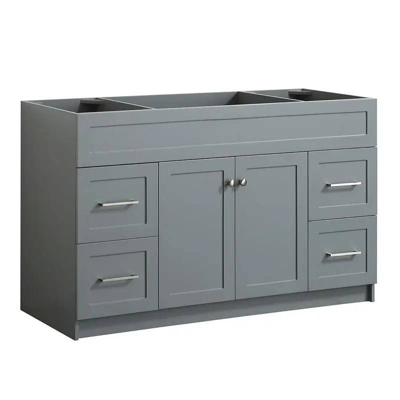 ARIEL Hamlet 54-in Grey Bathroom Vanity CabinetBlack