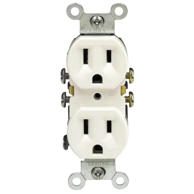 15 Amp Residential Grade Grounding Duplex Outlet, WhiteLight Almond / 0.14 / 10