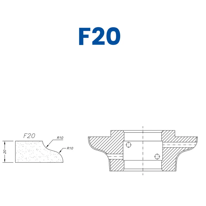 F20 (20mm Ogee - Line 60 (Bore 35))EHS Kit (All materials high speed) / Breaker