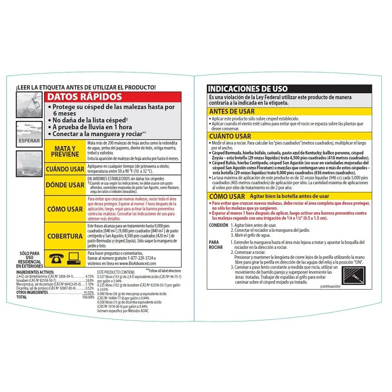 BioAdvanced 704040B Weed Control, Liquid, Spray Application, 24 fl-oz