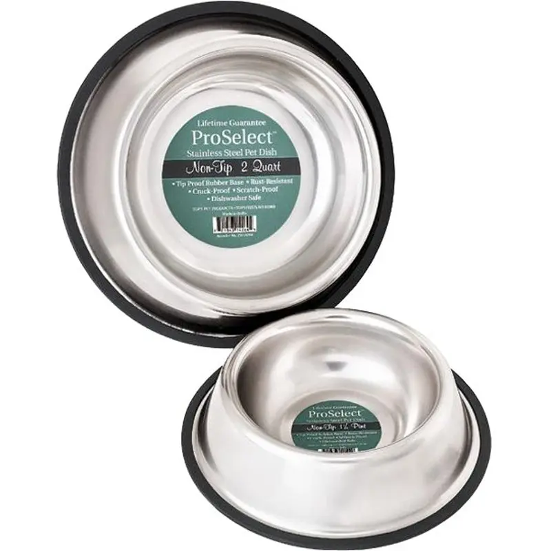 HiLo ZW142 24/57624 Pet Feeding Dish, 24 oz Volume, Stainless Steel