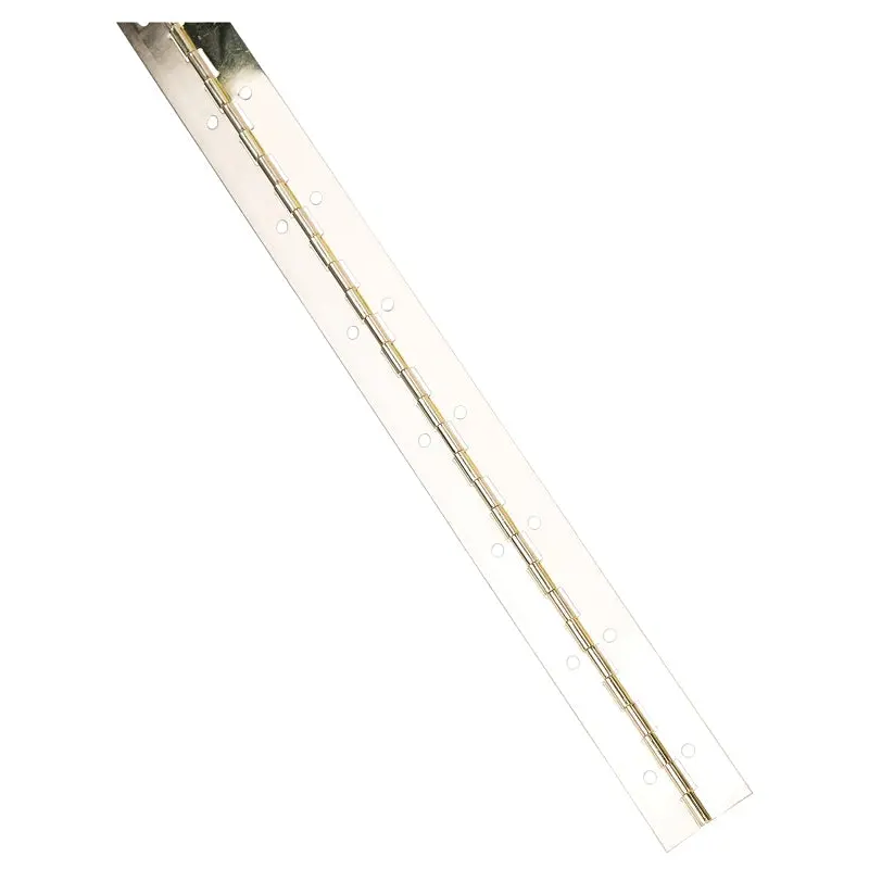ProSource Continuous Hinge, 180 deg, Steel, Bright Nickel, 1.5 in x 48 in