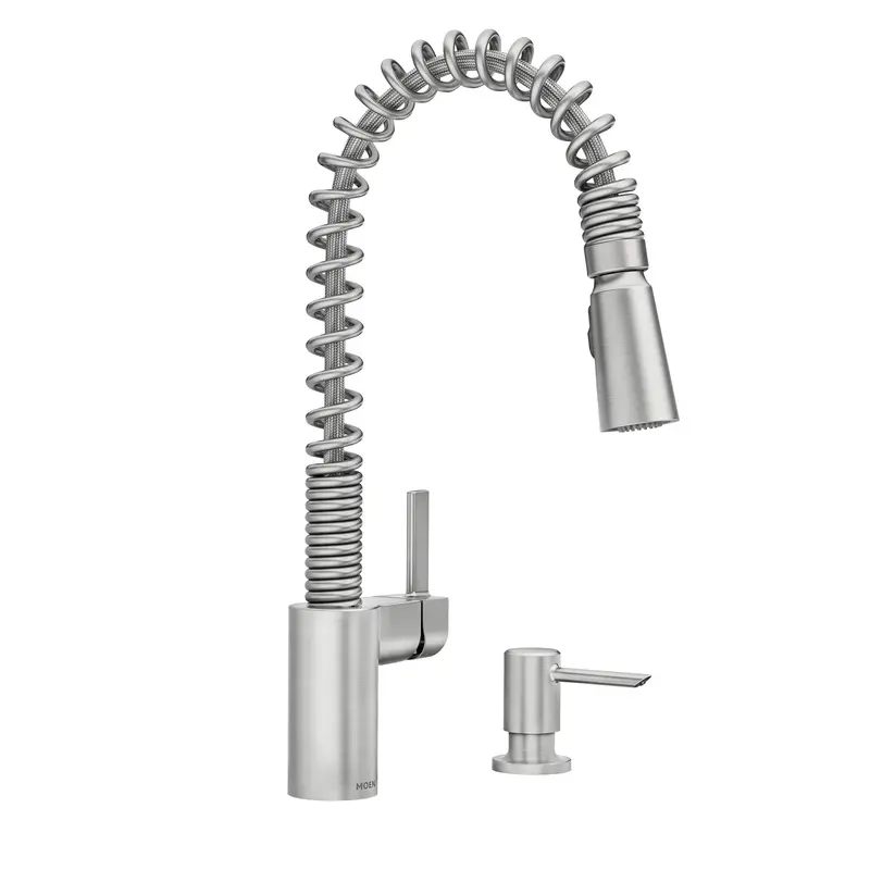Irvine Chrome One-Handle High Arc Pulldown Kitchen FaucetChrome