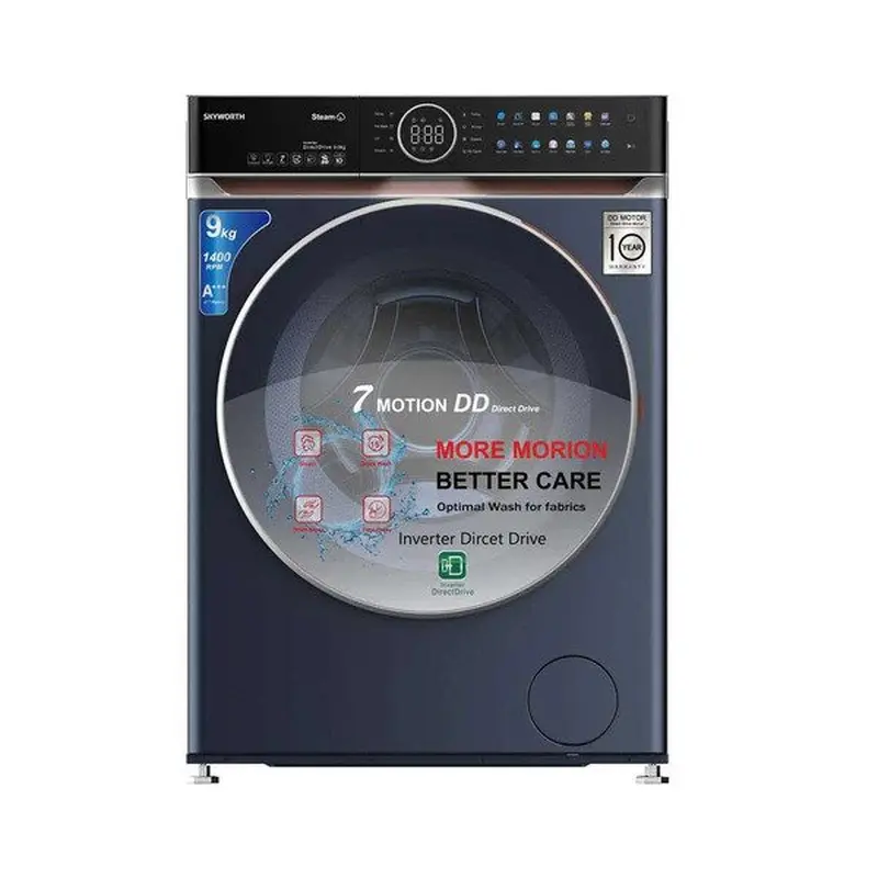 Front Loading Washing Machine -9Kg - 1400RPM - Blue | WMSKYWORTH-F90458NDBLUE