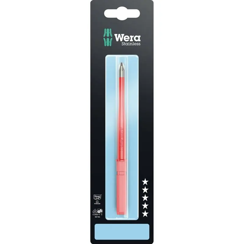 Wera 05033656001 Kraftform Kompakt Vde 3065 Is Pz Sb, Stainless, Pz 2 X 154 Mm