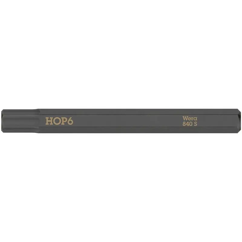WERA 05018153001 840 S Hex-Plus bits for impact screwdrivers, 6 x 70 mm