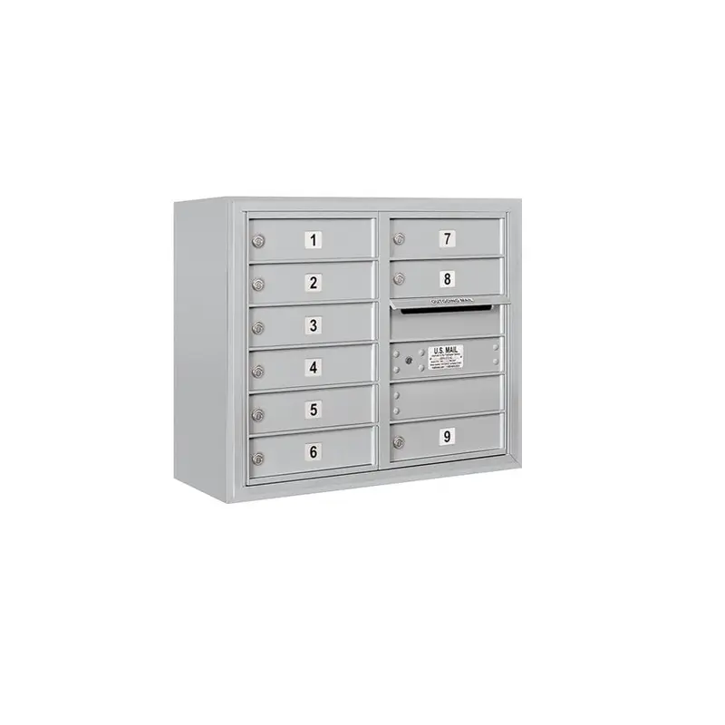 3800 Horizontal Series 9-Compartment Surface Mount MailboxBronze / 115 / 9