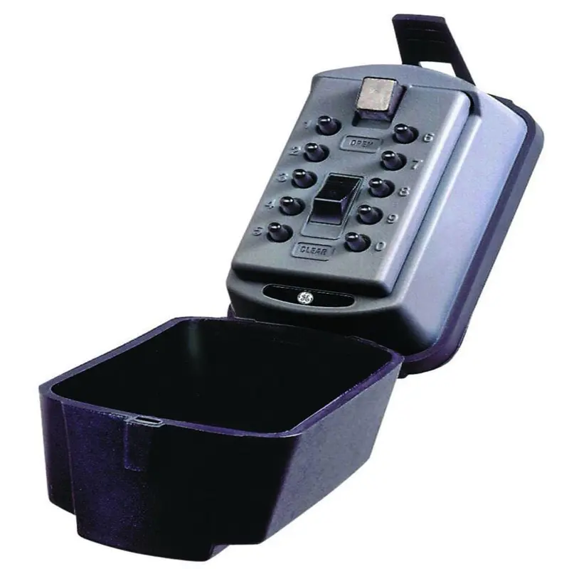 Auto Permanent Mount Box with Pushbutton Combination Lock, Titanium