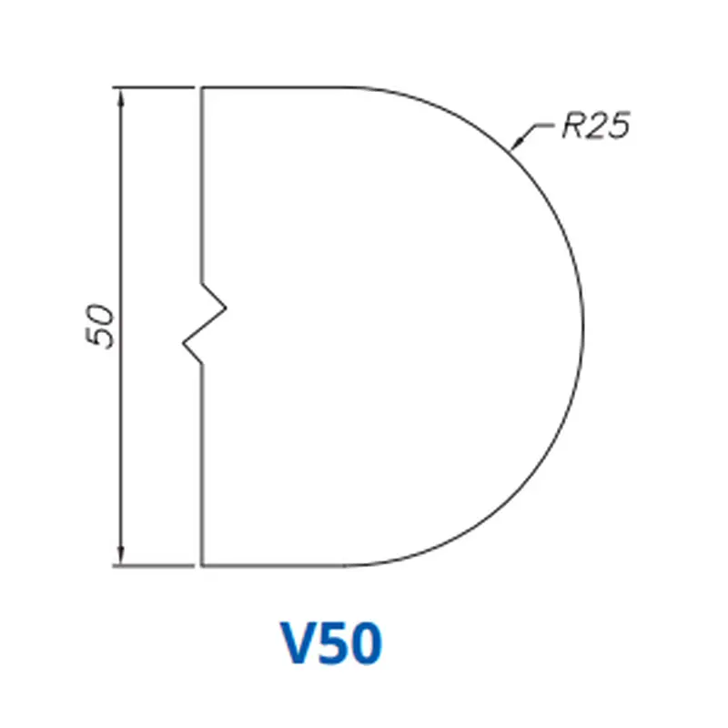 V50(50mm Full Bullnose - Router Bits)Standard Full Kit (BITS) / Breaker