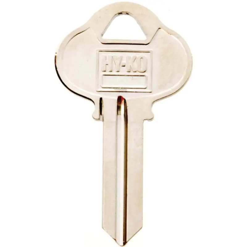 Hy-Ko 11010S1 Key Blank, Brass, Nickel, For: Sargent Cabinet, House Locks and Padlocks