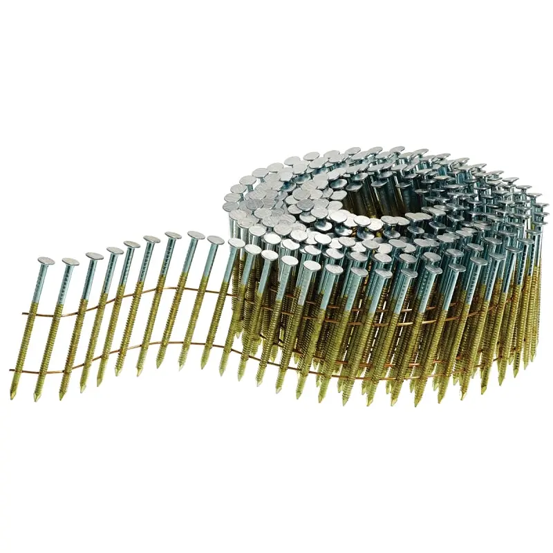 Senco EL20AABH Nail, 1-7/8 in L, Galvanized Steel, Sencote, Full Round Head, Ring Shank