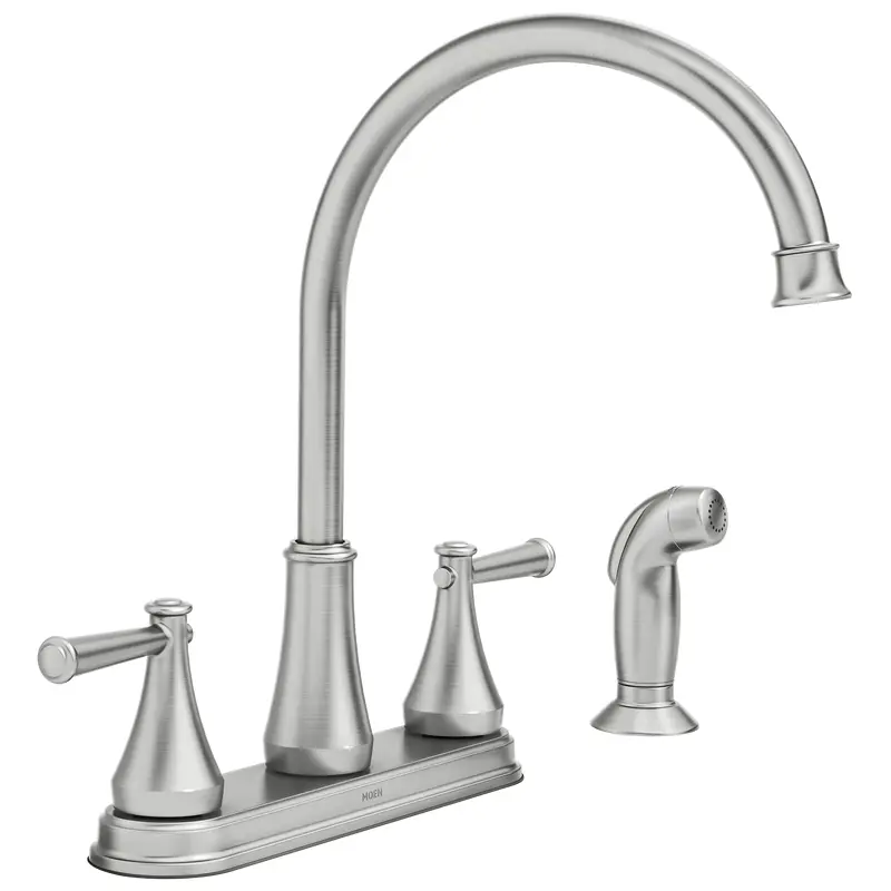 Stevie Two-handle High Arc Kitchen FaucetSpot Resist Stainless