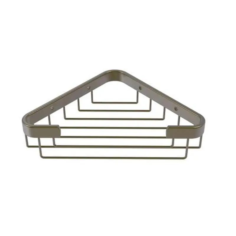 Allied Brass Toiletry Corner Shower Basket in Antique Brass