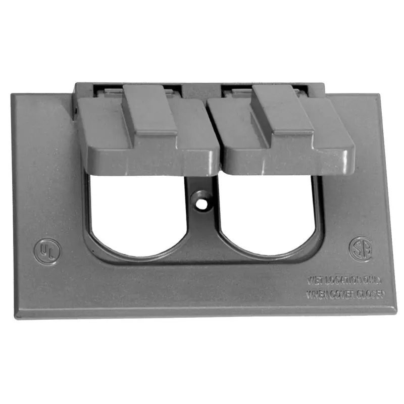 BWF FC-81V Cover, 4-1/2 in L, 2-3/4 in W, Rectangular, Metal, Gray, Powder-Coated