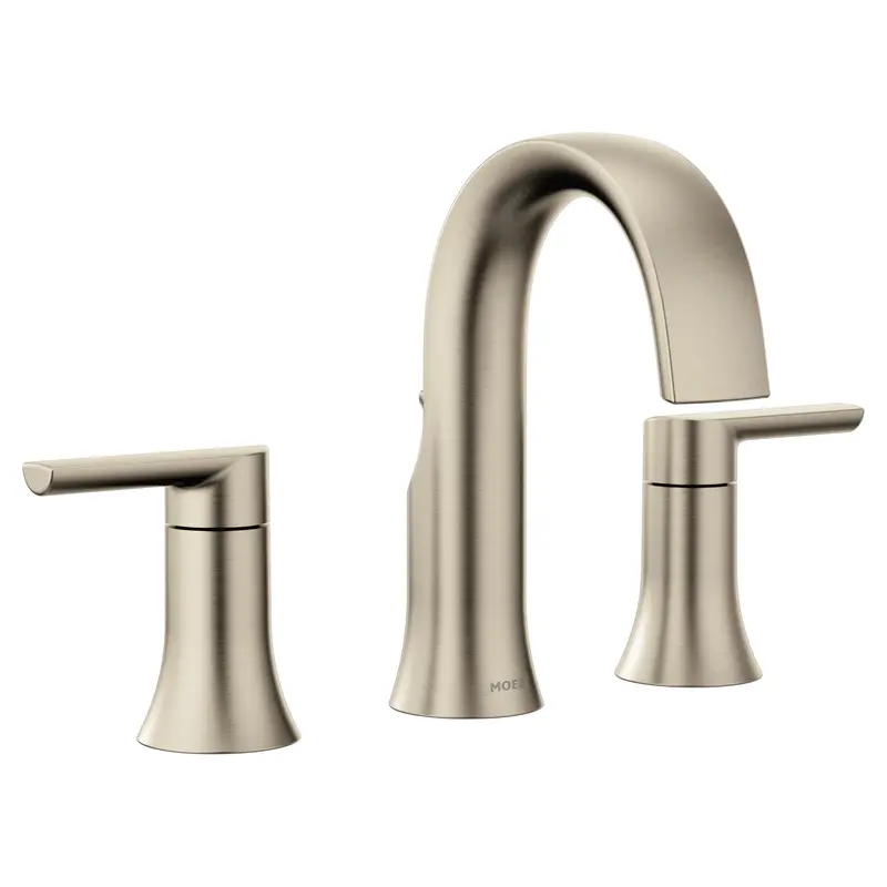 Doux Chrome Two-Handle High Arc Bathroom FaucetChrome