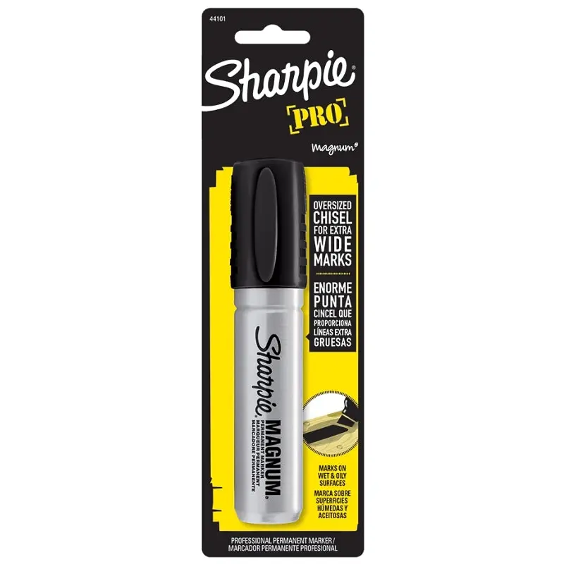 Sharpie Pro Series 9011448 Permanent Marker, XL Tip, Black, Black/Gray Barrel