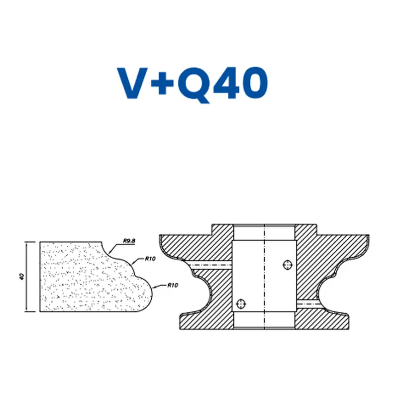 V Q40(40mm Ogee Bull - Line 60 (Bore 35))EHS Kit (All materials high speed) / Breaker