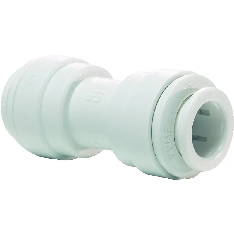 John Guest PP0412WP Pipe Union Connector, 3/8 in, Polypropylene, 60 to 150 psi Pressure