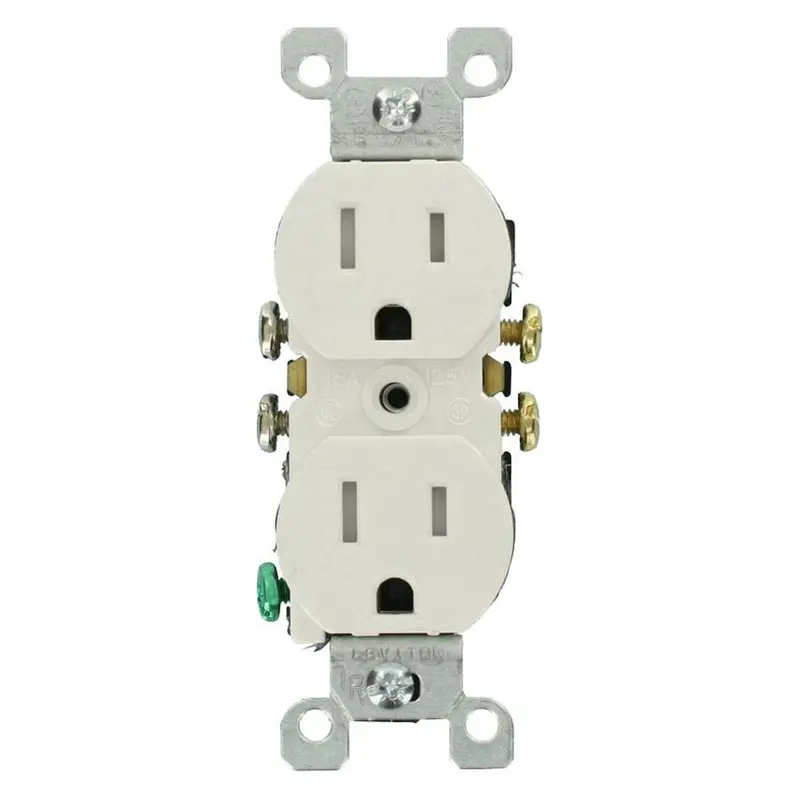 15 Amp Tamper-Resistant Duplex Outlet, White (10-Pack)Light Almond / 0.14 / 10