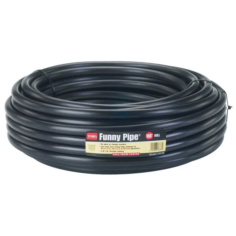 Toro 53338 Funny Pipe, 3/8 in, 100 ft L, Polyethylene, Black