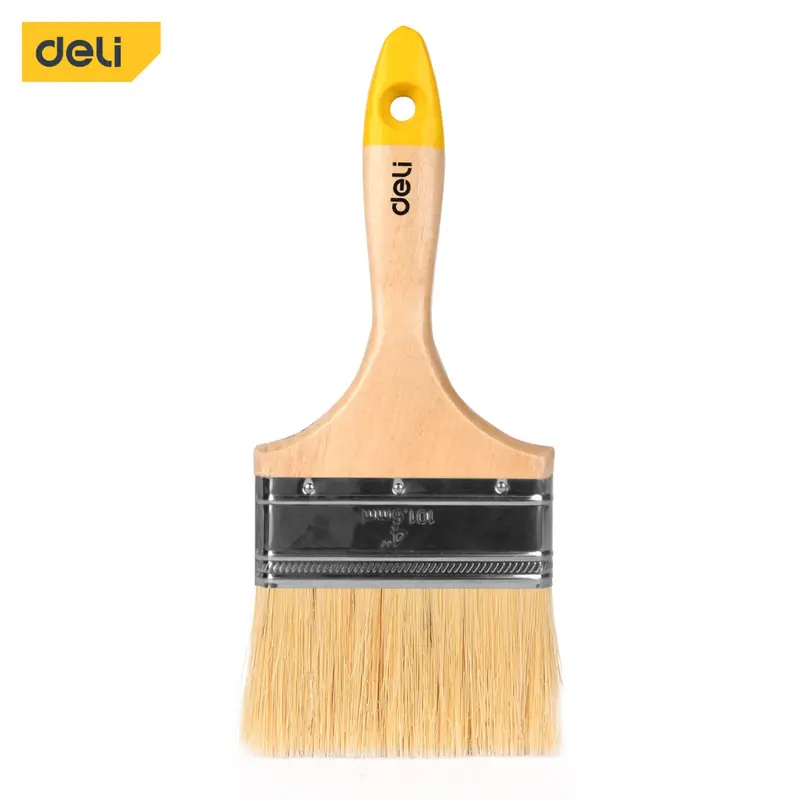 Deli Wooden Handle Paint Brush 4" | EDL509124