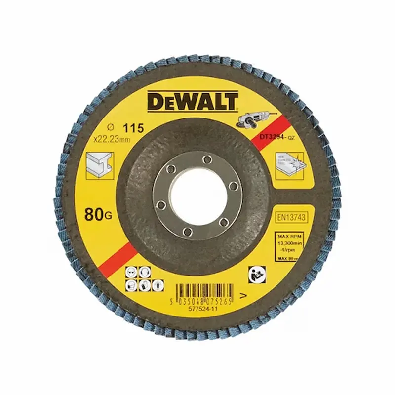 Flap disc | type 27 - Flat 115mm - 80 grit - pack of 10