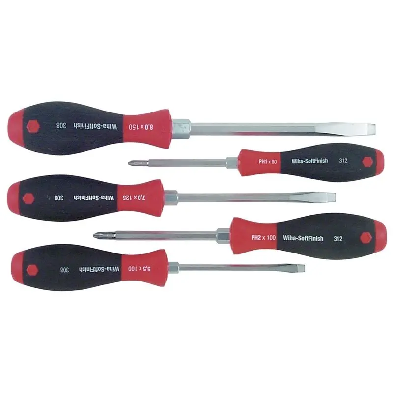 Wiha SoftFinish Heavy Duty Slotted/Phillips 5 Piece Set