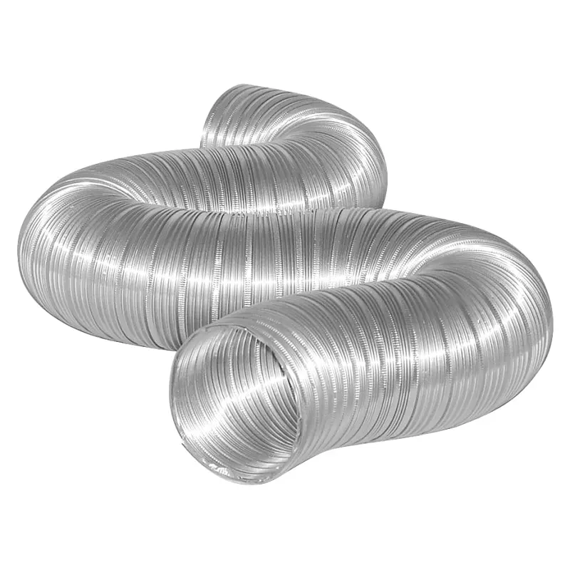 Dundas Jafine MFX38X Semi-Rigid Duct, 3 in Dia, 8 ft L, Aluminum, Silver