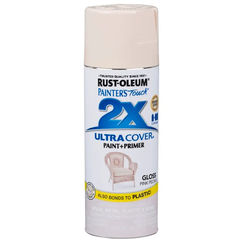 Rust-Oleum 329198 Spray Paint, Gloss, Pink Peony, 12 oz, Can