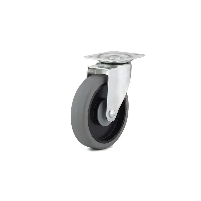 5 in. Gray Swivel Without Brake plate Caster, 297.7 lb. Load Rating2.0500 / each