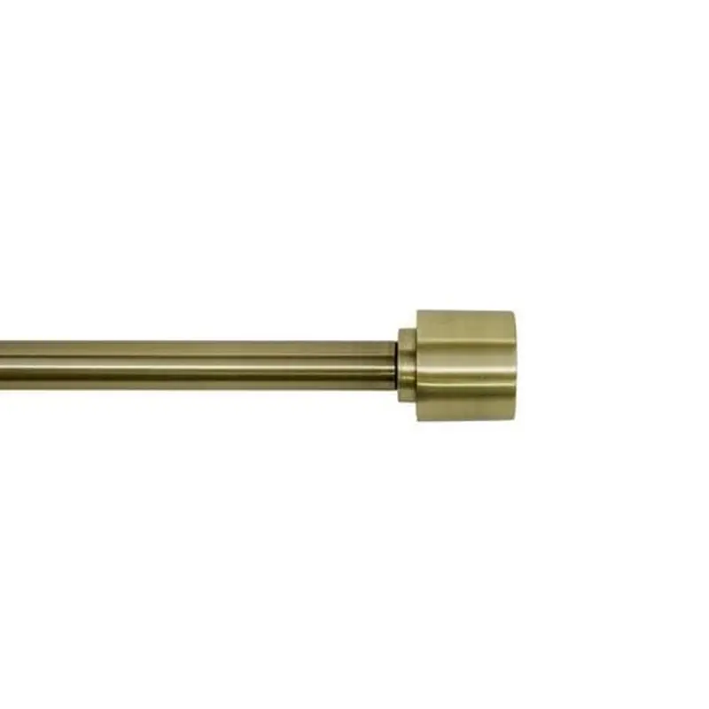 allen   roth Allen   Roth 72-in To 144-in Brass Steel Single Curtain Rod