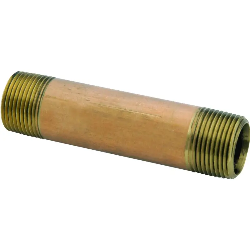 Anderson Metals 38300-0260 Pipe Nipple, 1/8 in, NPT, Brass, 370 psi Pressure, 6 in L