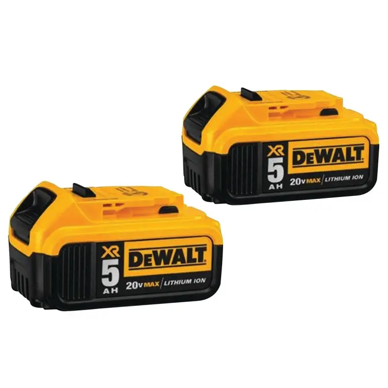 DeWALT DCB205-2 Premium Battery Pack, 20 V Battery, 5 Ah, 90 min Charging