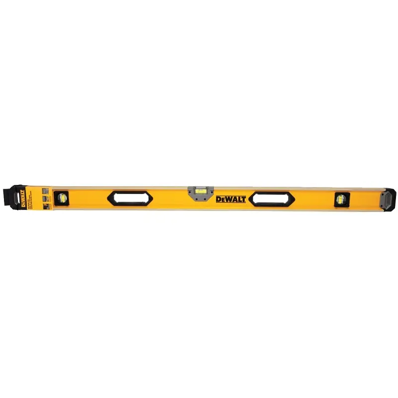 DeWALT DWHT43248 Box Beam Level, 48 in L, 3-Vial, 2-Hang Hole, Non-Magnetic, Aluminum