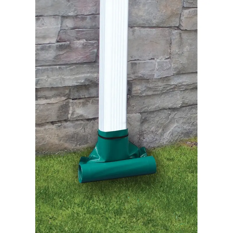 Frost King DE200 Downspout Extender, 8 ft L Extended, Vinyl, Green