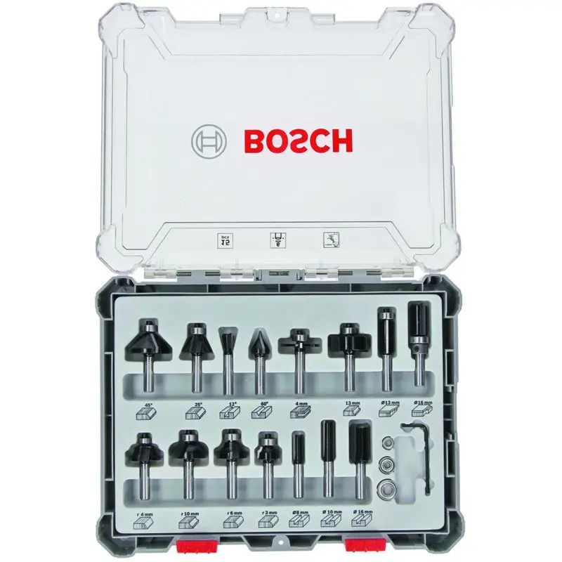 Router Bit Set Mixed | 6mm - shank 15pcs