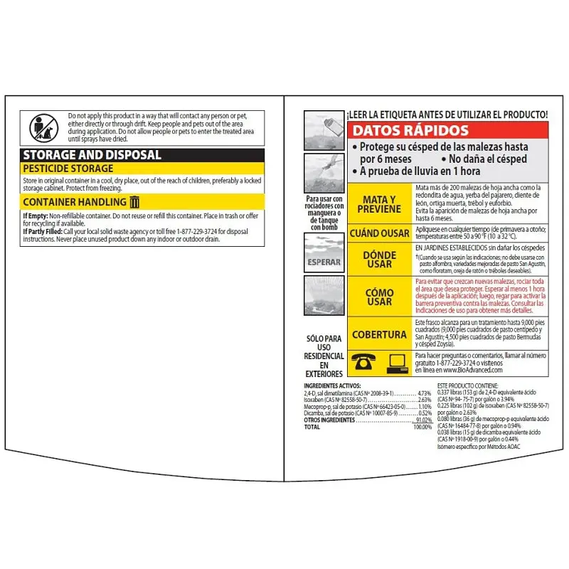 BioAdvanced 704050B Weed Control, Liquid, Spray Application, 24 oz