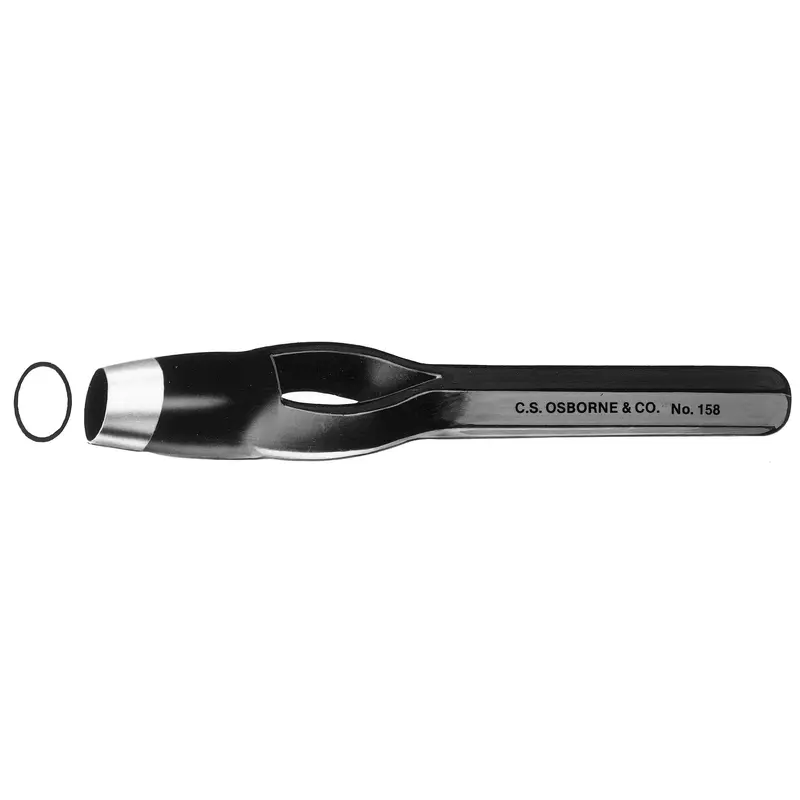 C.S. Osborne Oval Punch # 158-4; - 6/32" x 1/8"