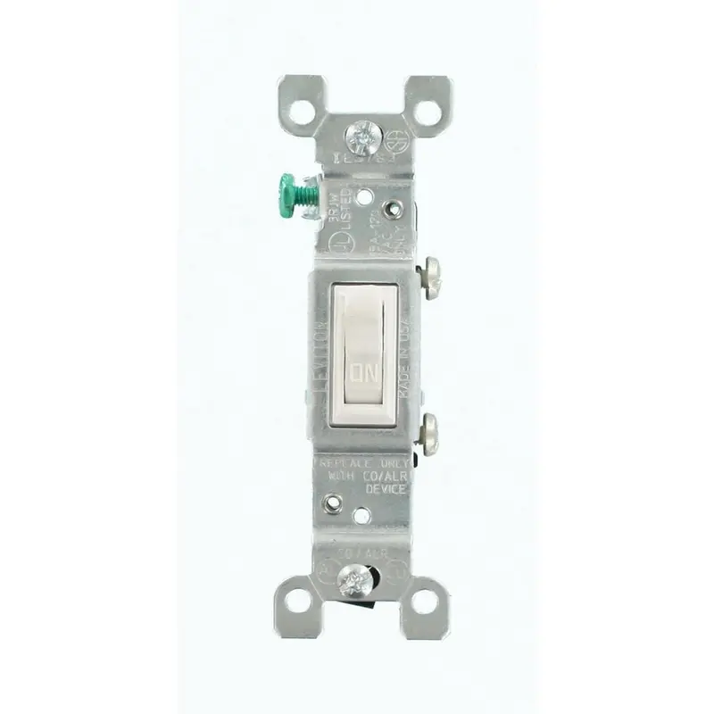 15 Amp CO/ALR AC Quiet Toggle Switch, White0.117 / each