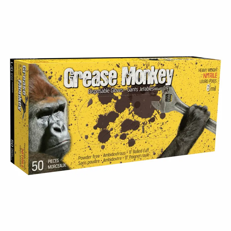 5555PF GREASE MONKEY 8MIL NITRILE GLOVES - 50PCSSmall