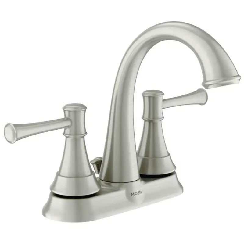 Ashville Chrome Two-Handle High Arc Bathroom FaucetChrome