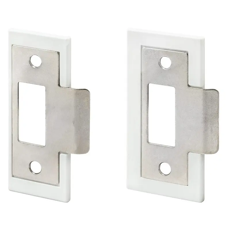 1-3/8 in. and 1-3/4 in. Satin Nickel Plated Fix-A-Latch Strike Plate Repair Kit