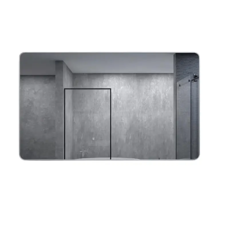 60 in. W x 36 in. H Rectangular Framed Wall Bathroom Vanity Mirror in Gun Grey