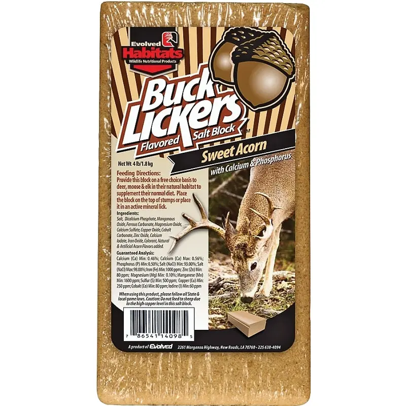 Evolved Habitats Buck Lickers EVO14098 Mineral Block, Acorn Flavor, 4 lb
