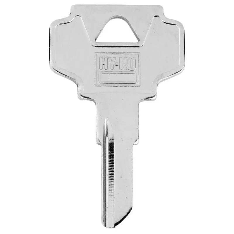 Hy-Ko 11010IN26 Key Blank, Brass, Nickel-Plated, For: Independent/Ilco IN26 Door Locks