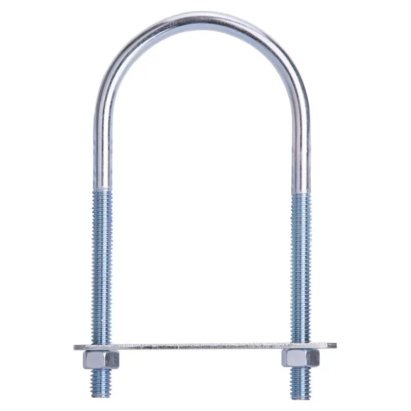 ProSource LR349 U-Bolt, 5/16 in Thread, 3 in L Thread, Steel, Zinc