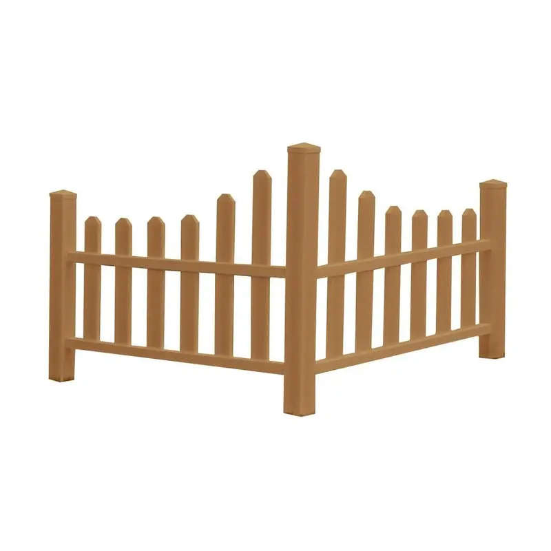 2.6 ft. H x 4.6 ft. W Brown Composite Vinyl Country Corner Picket Fence Panel22 / each